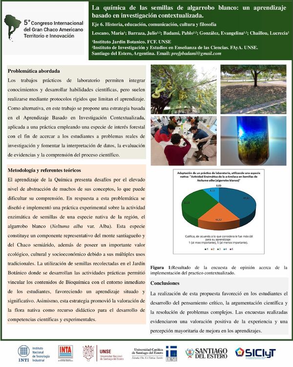 Vista previa: La química de las semillas de algarrobo blanco: un aprendizaje basado en investigación contextualizada