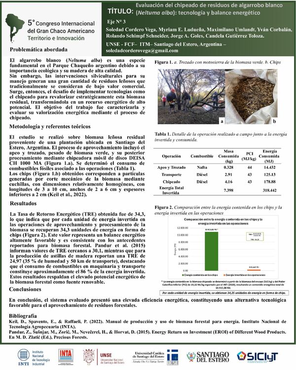 Vista previa: Evaluación del chipeado de residuos de algarrobo blanco (Neltuma alba): tecnología y balance energético