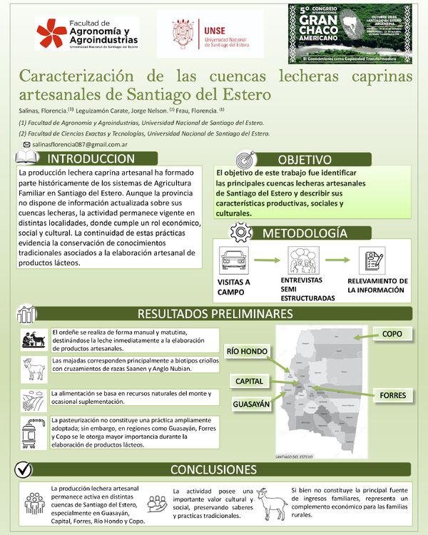 Vista previa: Caracterización de las cuencas lecheras caprinas artesanales de Santiago del Estero