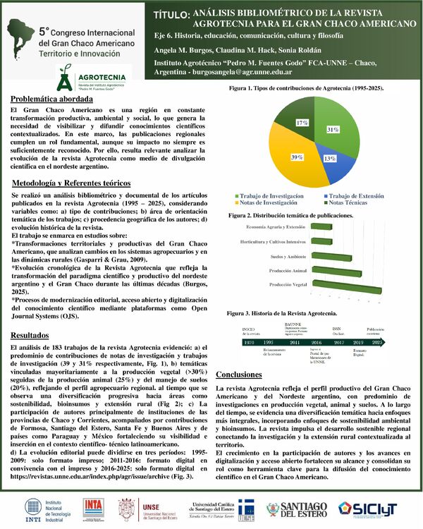Vista previa: ANÁLISIS BIBLIOMÉTRICO DE LA REVISTA AGROTECNIA PARA EL GRAN CHACO AMERICANO