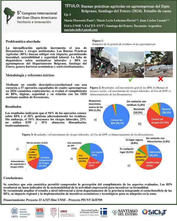 Vista previa: Buenas prácticas agrícolas en agroempresas del Dpto Belgrano, Santiago del Estero (2024). Estudio de casos