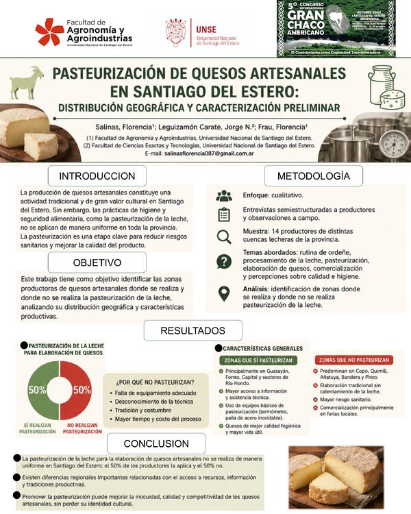 Vista previa: Pasteurización de quesos artesanales en Santiago del Estero