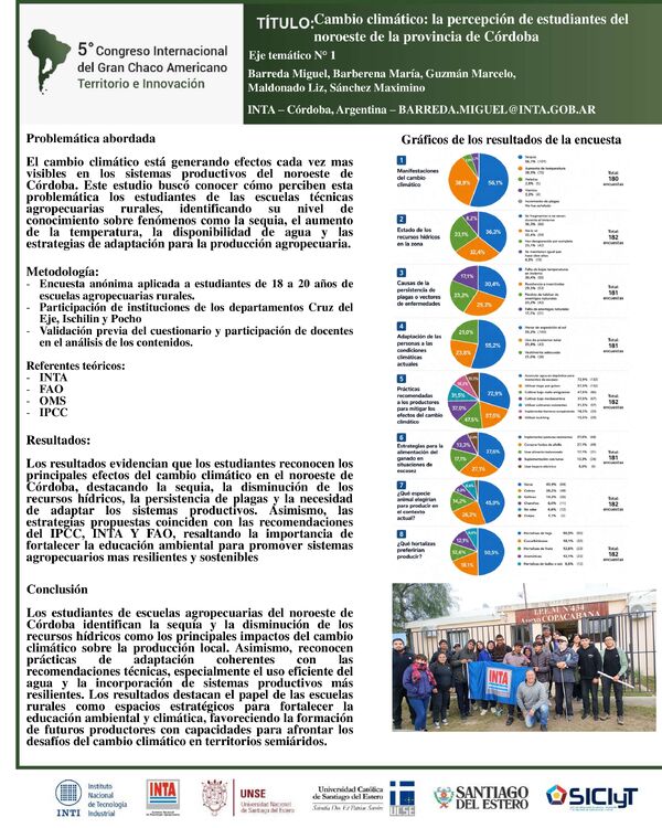 Vista previa: Cambio climático: la percepción de estudiantes del  noroeste de la provincia de Córdoba