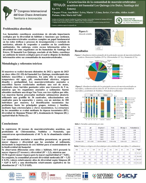 Vista previa: Caracterización de la comunidad de macroinvertebrados acuáticos del humedal Los Quiroga (río Dulce, Santiago del Estero)