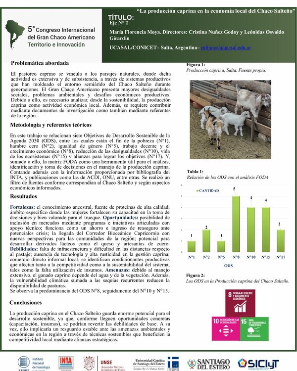 Vista previa: "La producción caprina en la economía local del Chaco Salteño"
